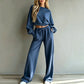 ✨ Easy Everyday Comfort | Women's Sweatshirt & Pants 2-Piece Set