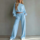 ✨ Easy Everyday Comfort | Women's Sweatshirt & Pants 2-Piece Set