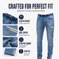 ✨ Easy Denim Comfort | Men's Elastic-Waist Slim-Fit Denim Joggers