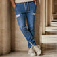 ✨ Easy Denim Comfort | Men's Elastic-Waist Slim-Fit Denim Joggers