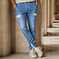✨ Easy Denim Comfort | Men's Elastic-Waist Slim-Fit Denim Joggers