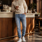 ✨ Easy Denim Comfort | Men's Elastic-Waist Slim-Fit Denim Joggers