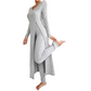✨ Easy Everyday Comfort | Women's Ribbed Longline Top & Slim-Fit Pants 2-Piece Set