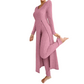 ✨ Easy Everyday Comfort | Women's Ribbed Longline Top & Slim-Fit Pants 2-Piece Set