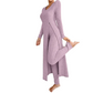 ✨ Easy Everyday Comfort | Women's Ribbed Longline Top & Slim-Fit Pants 2-Piece Set