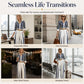 ✨ Effortless Everyday Style | Women's Striped Shirt & Wide-Leg Pants 2-Piece Set
