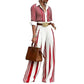 ✨ Effortless Everyday Style | Women's Striped Shirt & Wide-Leg Pants 2-Piece Set