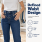 ✨ Sculpting Denim Style | Women's High-Waisted Multi-Button Seam Jeans