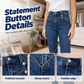 ✨ Sculpting Denim Style | Women's High-Waisted Multi-Button Seam Jeans