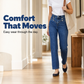 ✨ Sculpting Denim Style | Women's High-Waisted Multi-Button Seam Jeans