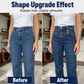 ✨ Sculpting Denim Style | Women's High-Waisted Multi-Button Seam Jeans