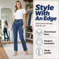 ✨ Sculpting Denim Style | Women's High-Waisted Multi-Button Seam Jeans