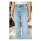 ✨ Sculpting Denim Style | Women's High-Waisted Multi-Button Seam Jeans