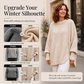 ☁️ Cozy Everyday Comfort | Women's Plus-Size Crew-Neck Pullover Sweater