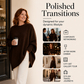 ☁️ Cozy Everyday Comfort | Women's Plus-Size Crew-Neck Pullover Sweater