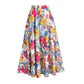 ☀️ Effortless Summer Style | Women's High-Waisted Print A-Line Maxi Skirt