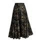 ☀️ Effortless Summer Style | Women's High-Waisted Print A-Line Maxi Skirt