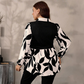 ✨ Effortless Layered Style | Women's Floral Print Fake 2-Piece Pullover Shirt