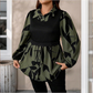 ✨ Effortless Layered Style | Women's Floral Print Fake 2-Piece Pullover Shirt