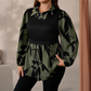 ✨ Effortless Layered Style | Women's Floral Print Fake 2-Piece Pullover Shirt