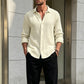 ☀️ Lightweight Comfort | Men's Waffle-Texture Relaxed Button-Up Shirt