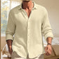 ☀️ Lightweight Comfort | Men's Waffle-Texture Relaxed Button-Up Shirt