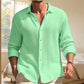 ☀️ Lightweight Comfort | Men's Waffle-Texture Relaxed Button-Up Shirt