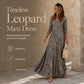 ✨ Timeless Statement Style | Women's Leopard Print Long-Sleeve Maxi Dress