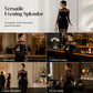 ✨ Elegant Lace Detail | Women's High-Neck Lace-Spliced Long-Sleeve Maxi Dress