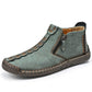 🥾 Rugged Everyday Comfort | Men's Stitched Zip-Up Casual Ankle Boots