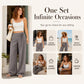 ✨ Easy Everyday Style | Women's Striped Wide-Leg Casual Pants