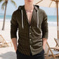 ✨ Easy Everyday Comfort | Men's Striped Long-Sleeve Hooded Shirt