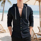✨ Easy Everyday Comfort | Men's Striped Long-Sleeve Hooded Shirt