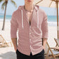 ✨ Easy Everyday Comfort | Men's Striped Long-Sleeve Hooded Shirt