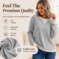 ☁️ Easy Everyday Comfort | Women's Waffle-Knit Long-Sleeve Top