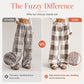 ☁️ Cozy Everyday Comfort | Women's Plush Plaid Wide-Leg Pants