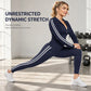 ✨ Sporty Everyday Comfort | Women's Striped Zip-Up Hoodie & Pants 2-Piece Set