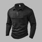 ✨ Elevated Everyday Comfort | Men's Textured Half-Zip Long-Sleeve Shirt