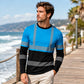 ✨ New Arrival | Men's Reflective Color-Block Performance Top