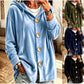 ☁️ Cozy Everyday Comfort | Women's Loose Velvet Hooded Cardigan