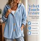 ☁️ Cozy Everyday Comfort | Women's Loose Velvet Hooded Cardigan