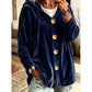 ☁️ Cozy Everyday Comfort | Women's Loose Velvet Hooded Cardigan