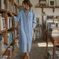 ✨ Easy Denim Style | Women's Relaxed Button-Front Denim Shirt Dress