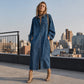 ✨ Easy Denim Style | Women's Relaxed Button-Front Denim Shirt Dress