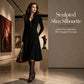 ✨ Flattering Elegance | Women's Ribbed Knit Half-Zip Slim-Fit Dress