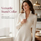 ✨ Flattering Elegance | Women's Ribbed Knit Half-Zip Slim-Fit Dress
