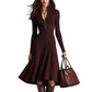 ✨ Flattering Elegance | Women's Ribbed Knit Half-Zip Slim-Fit Dress