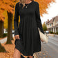 🧶 Ribbed Texture, Flattering A-Line Shape | Women's High-Waist Knit Midi Dress