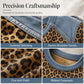 🐆 Retro Statement Style | Women's Leopard Print Denim-Patchwork Sweatshirt