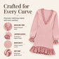 ✨ Feminine Knit Style | Women's V-Neck Lantern-Sleeve Knit Dress